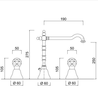 Giulini Odessa змішувач для раковини 3906A/S