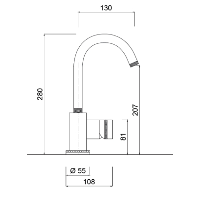 Giulini Myring Deluxe змішувач для раковини MR85/SCDL