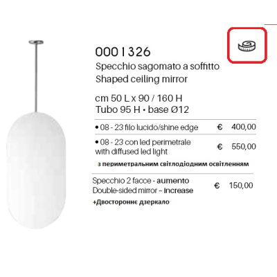 Stil Haus Soffitto дзеркало стельове 