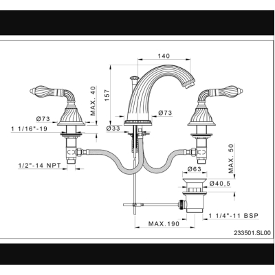 Mestre Artica Змішувач для раковини 233501.SL00.50
