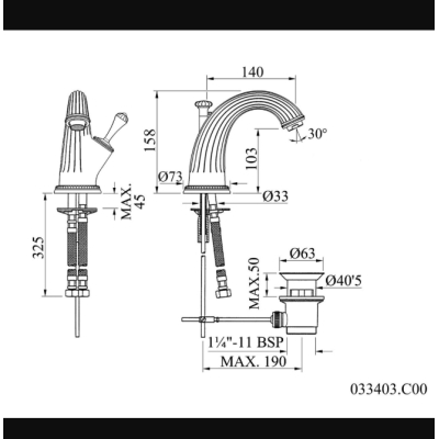 Mestre Artica Змішувач для раковини 033403.C00.62