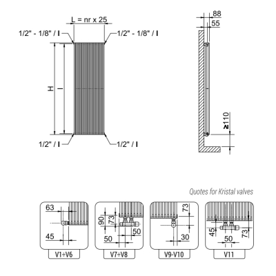 Cordivari Alice 18 Vertical Tandem радіатор опалення