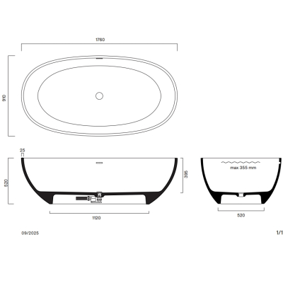 Catalano Solid Bathtubs Ванна зі штучного каменю 176 см