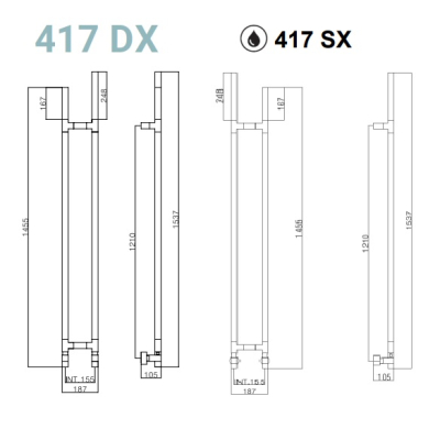 Margaroli 417 Arcobaleno полотенцесушарка водяна 417DX/SX