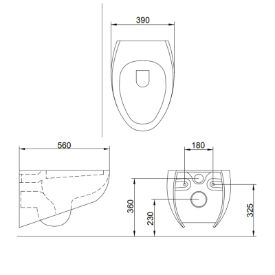 AeT Oval унітаз консольний