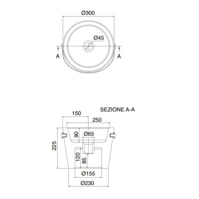 Scarabeo Bucket раковина накладна 30cм 8801