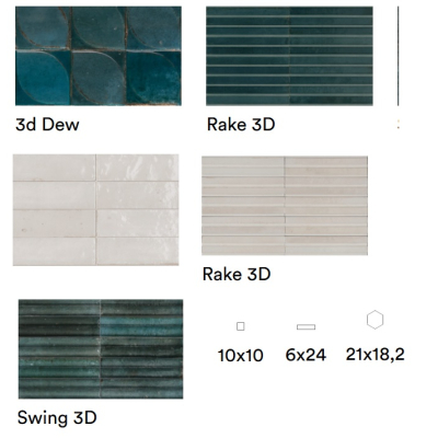 Marazzi Lume плитка 6*24 10*10