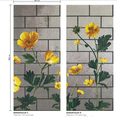 Bisazza Flora Ranunculus мозаїка панно