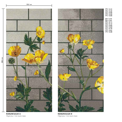 Bisazza Flora Ranunculus мозаїка панно
