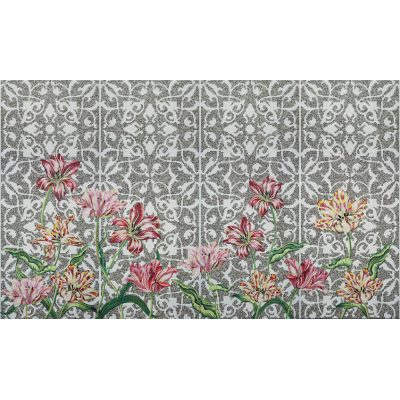 Bisazza Flora Tulips Grey мозаїка панно