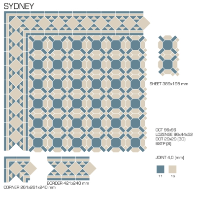 Top Cer плитка для стін та підлоги, модель Sydney