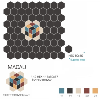 Top Cer плитка для стін та підлоги, модель MACAU