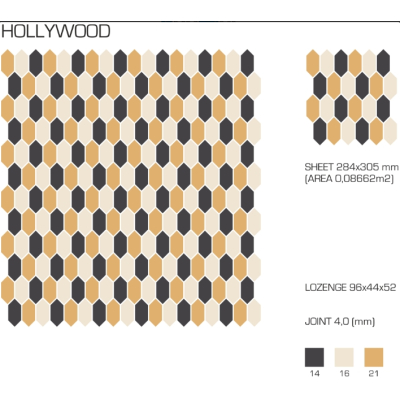 Top Cer плитка для стін та підлоги, модель HOLLYWOOD