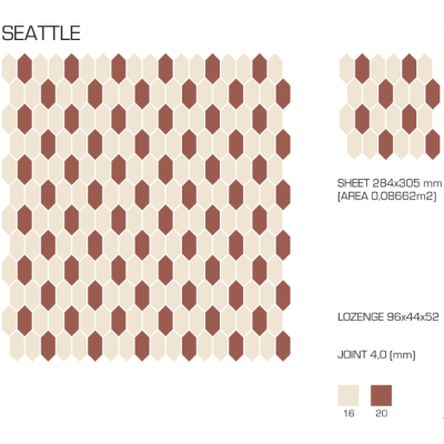 Top Cer плитка для стін та підлоги, модель SEATTLE