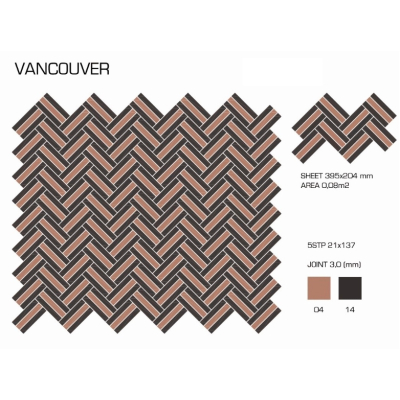 Top Cer плитка для стін та підлоги, модель VANCOUVER