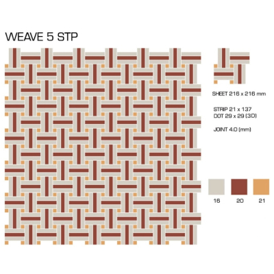 Top Cer плитка для стін та підлоги, модель WEAVE 5 STP