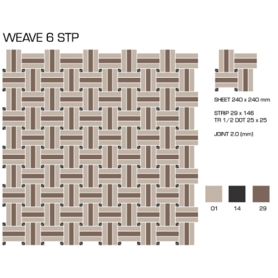 Top Cer плитка для стін та підлоги, модель WEAVE 6 STP