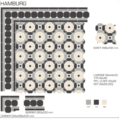 Top Cer плитка для стін та підлоги, модель Hamburg