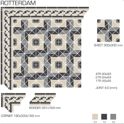 Top Cer плитка для стін та підлоги, модель Rotterdam