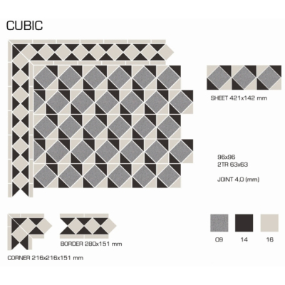 Top Cer плитка для стін та підлоги, модель Cubic 
