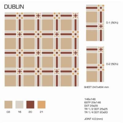 Top Cer плитка для стін та підлоги, модель Dublin