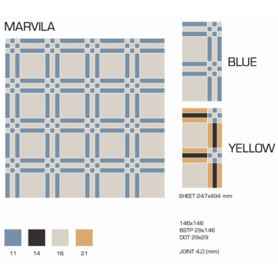 Top Cer плитка для стін та підлоги, модель Marvila