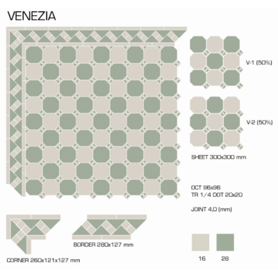 Top Cer плитка для стін та підлоги, модель Venezia
