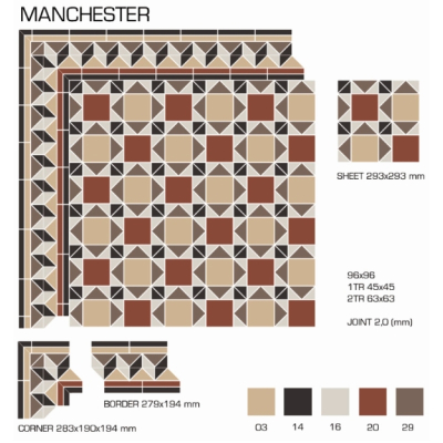 Top Cer плитка для стін та підлоги, модель Manchester