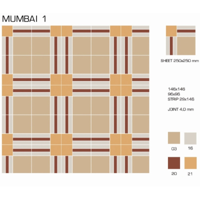 Top Cer плитка для стін та підлоги, модель Mumbai 1