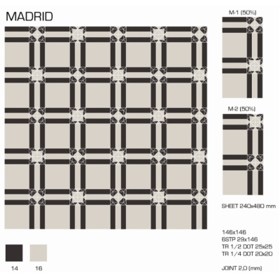 Top Cer плитка для стін та підлоги, модель Madrid