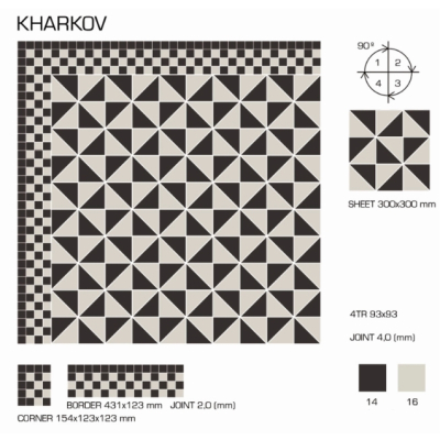 Top Cer плитка для стін та підлоги, модель Kharkov