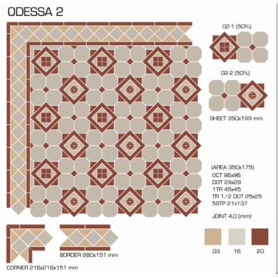 Top Cer плитка для стін та підлоги, модель Odessa2