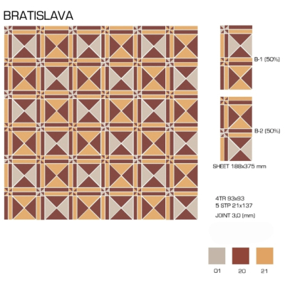 Top Cer плитка для стін та підлоги, модель Bratislava