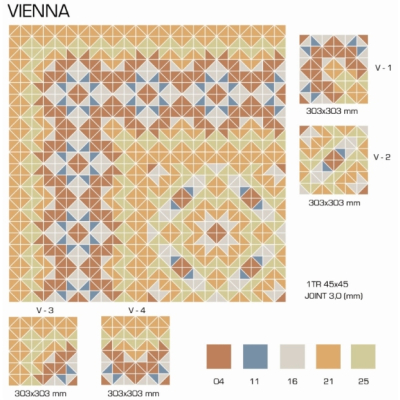 Top Cer плитка для стін та підлоги, модель Vienna