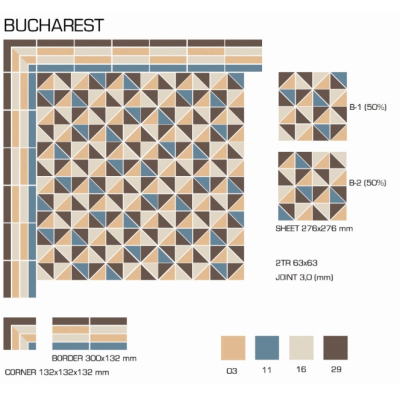 Top Cer плитка для стін та підлоги, модель Budapest