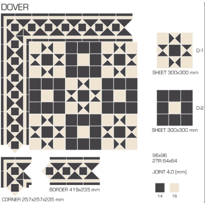 Top Cer плитка для стін та підлоги, модель Dover