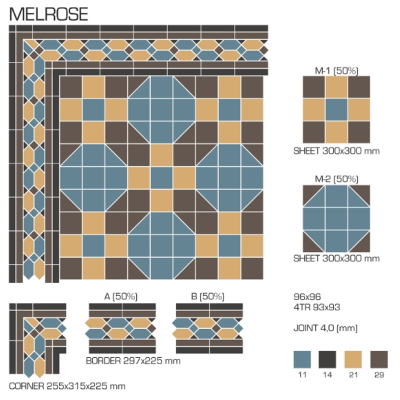 Top Cer плитка для стін та підлоги, модель Melrose