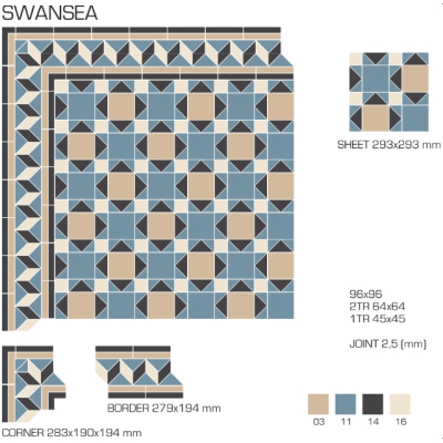 Top Cer плитка для стін та підлоги, модель Swansea