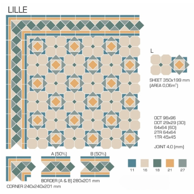 Top Cer плитка для стін та підлоги, модель Lille