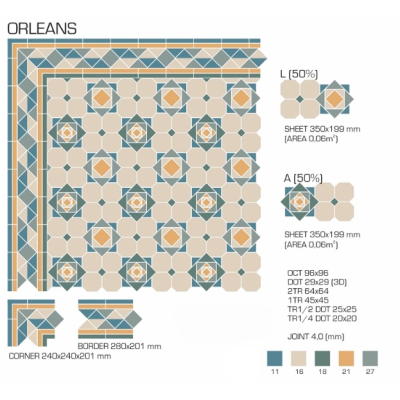 Top Cer плитка для стін та підлоги, модель Orleans
