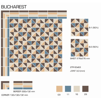 Top Cer плитка для стін та підлоги, модель Bucharest
