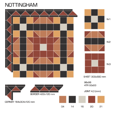 Top Cer плитка для стін та підлоги, модель Nottingham