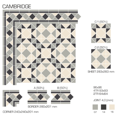 Top Cer плитка для стін та підлоги, модель Cambridge