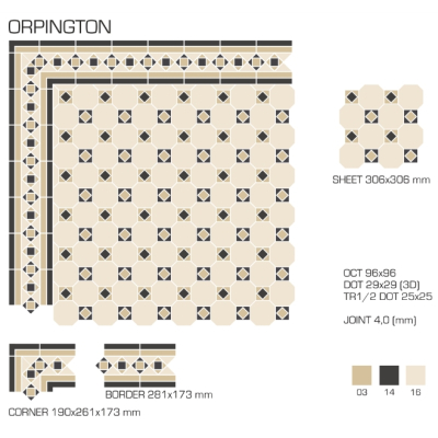 Top Cer плитка для стін та підлоги, модель Orpington