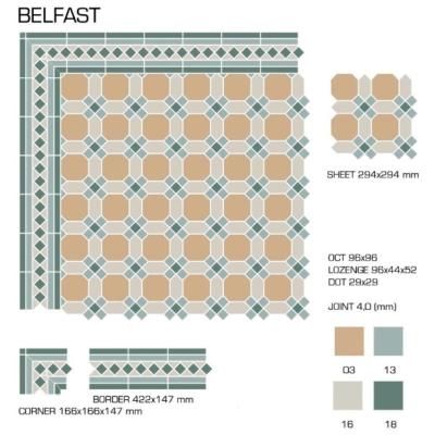 Top Cer плитка для стін та підлоги, модель Belfast