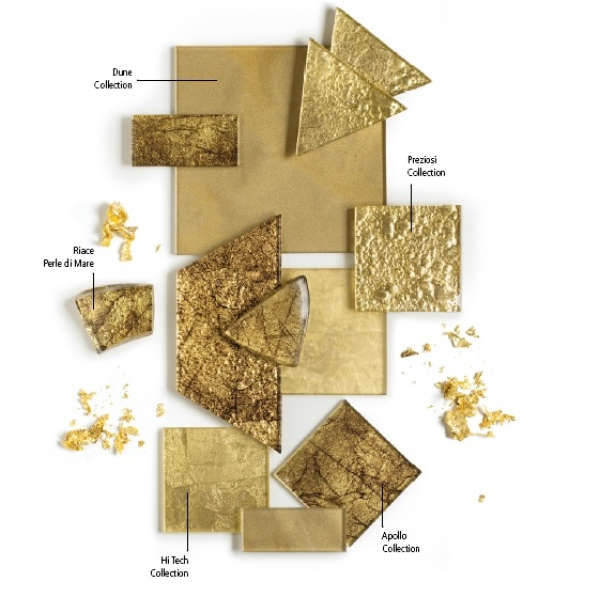 Vetro Color Glass mosaic плитка мозаїка скляна Gold