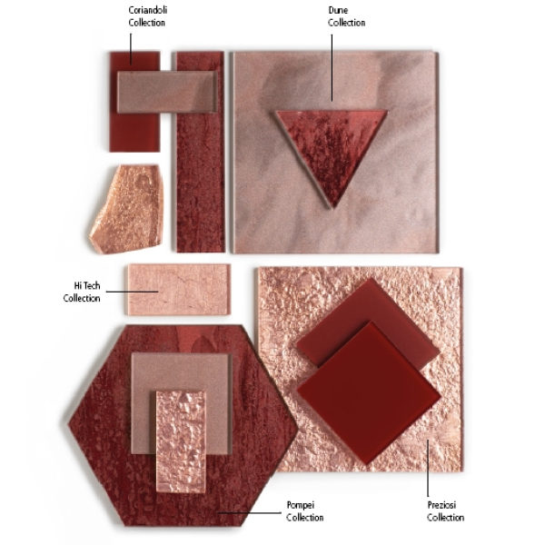 Vetro Color Glass mosaic плитка мозаїка скляна Rosso