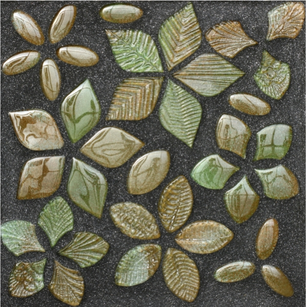 Vetro Vivo Glass mosaic Foglie мозаїка скляна Verde