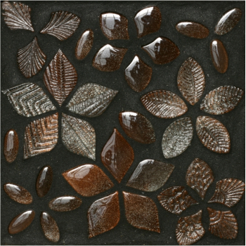 Vetro Vivo Glass mosaic Foglie мозаїка скляна Marrone