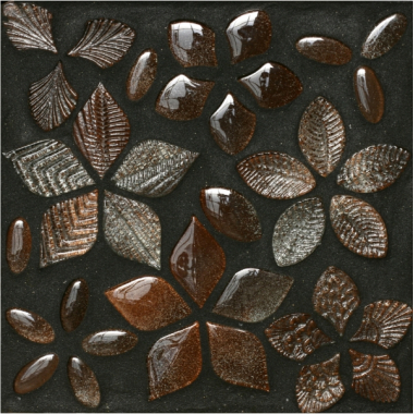 Vetro Vivo Glass mosaic Foglie мозаїка скляна Marrone